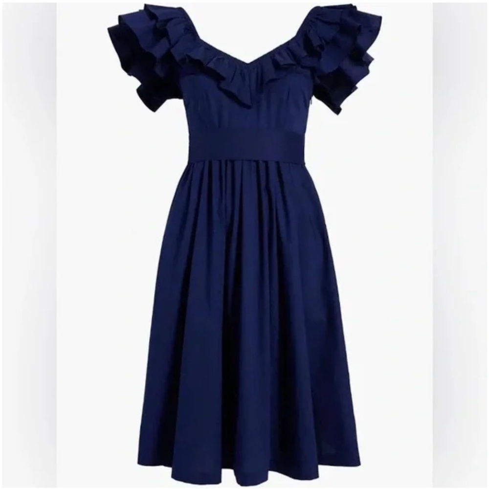 Hill House Navy Ruffle Dress